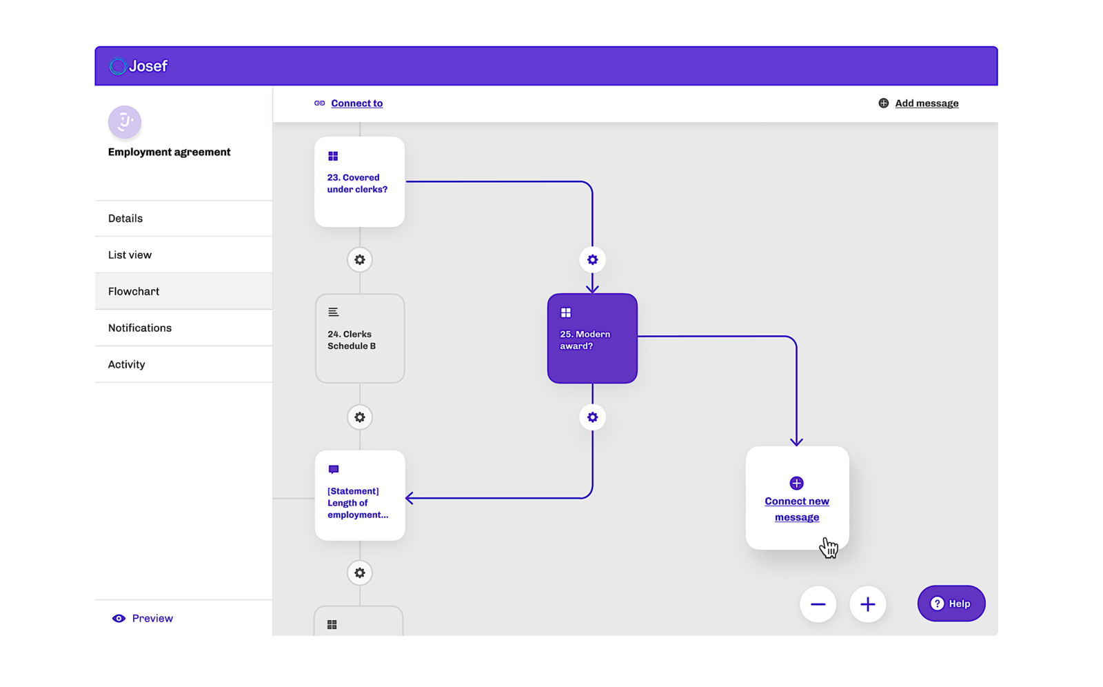 Josef Launches ‘Flowchart’ No-Code Automation Feature – Artificial Lawyer
