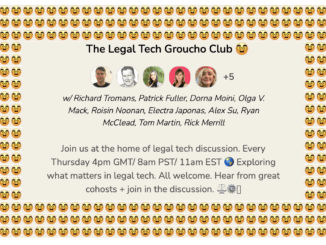 This Thursday: The Legal Tech Groucho Club – 4PM GMT – Artificial Lawyer