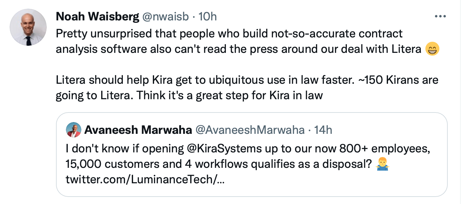 Luminance Attacks Kira/Litera Deal In PR Battle Artificial Lawyer