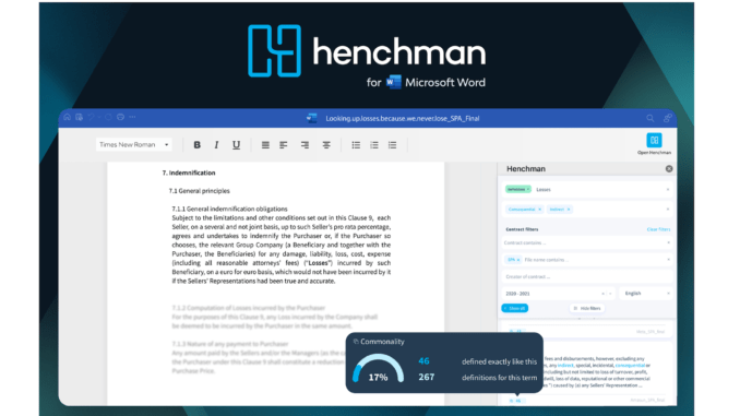 Product Walk Through: Henchman – Contract Drafting System
