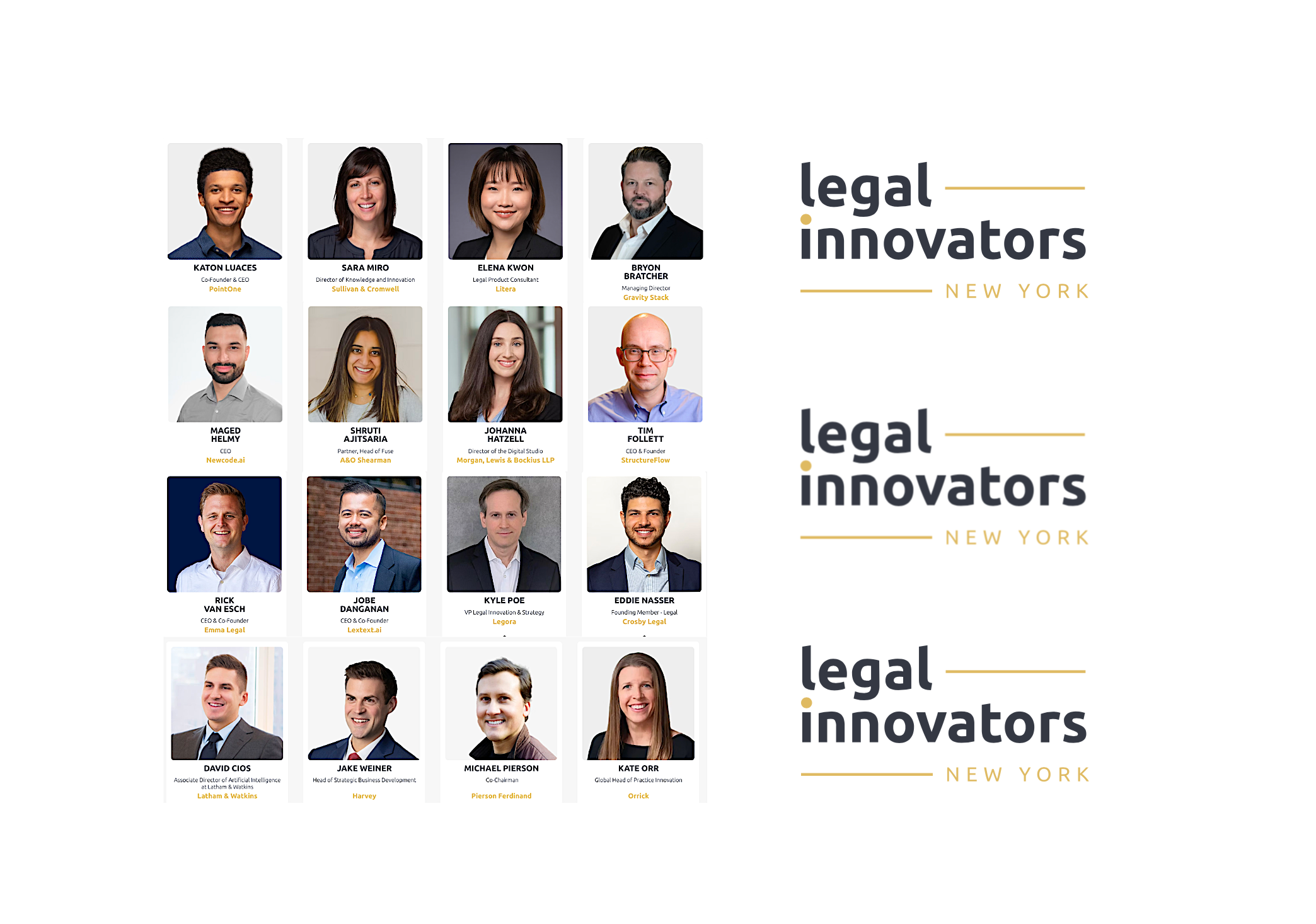 Great Speakers at Legal Innovators NY – Nov 19 + 20 – Artificial