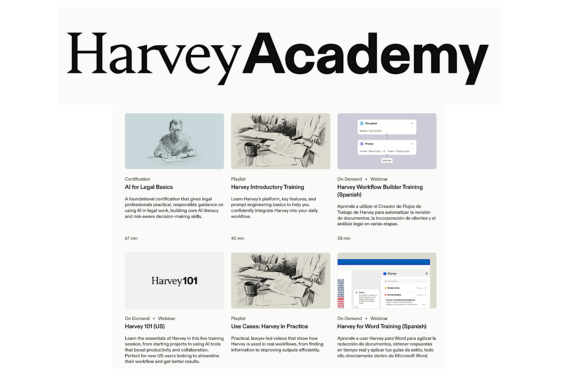 Wrap: Harvey Academy, Luminance, Litera, Legal Innovators Europe +