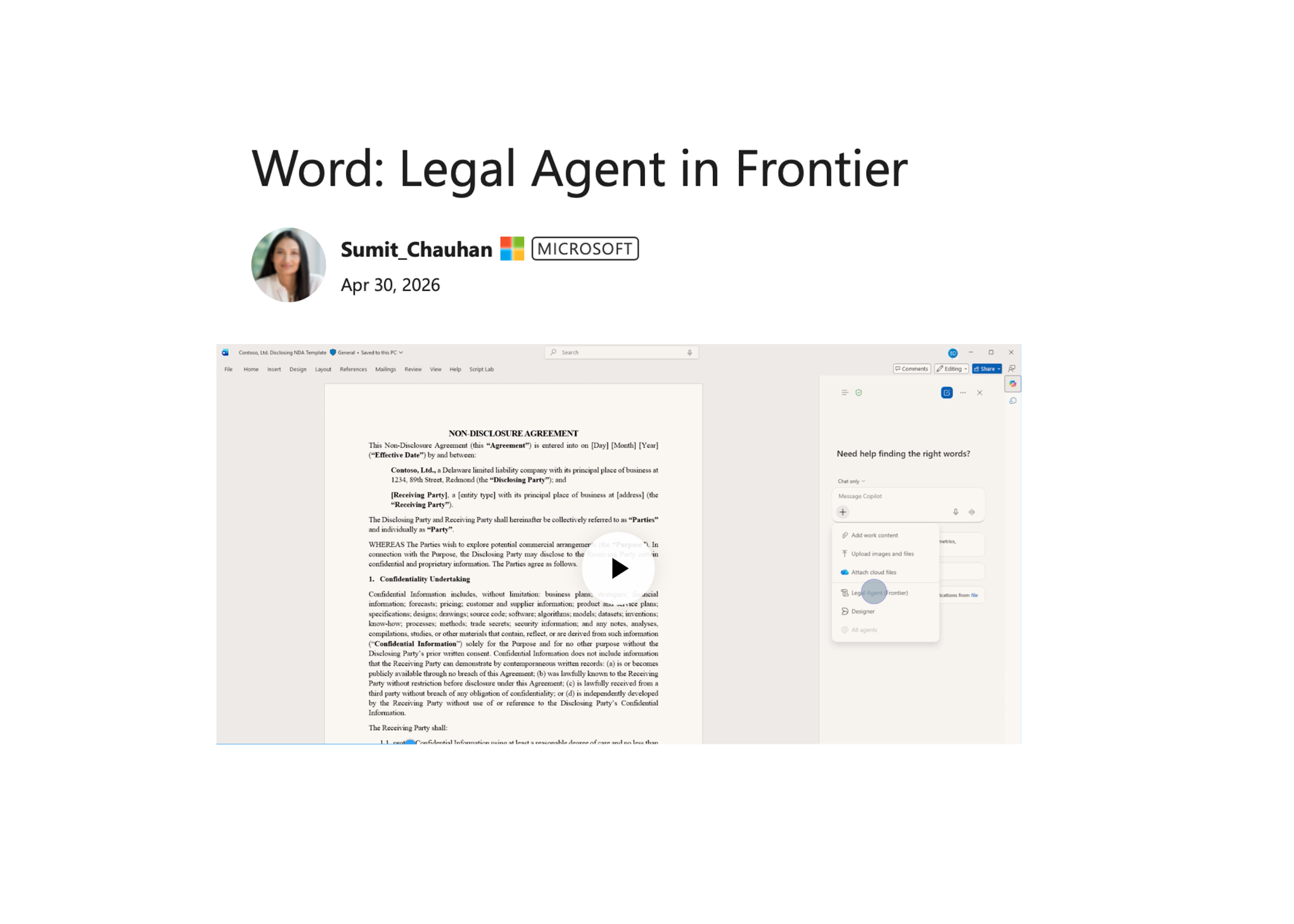 Microsoft Word Legal Agent: What It Means for Contract Review