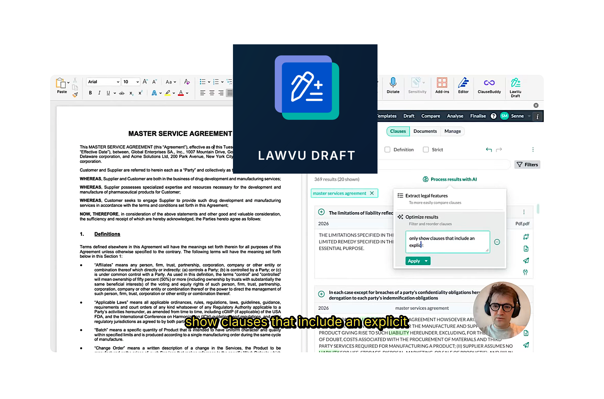 LawVu Draft: AI-powered contract drafting for Word
