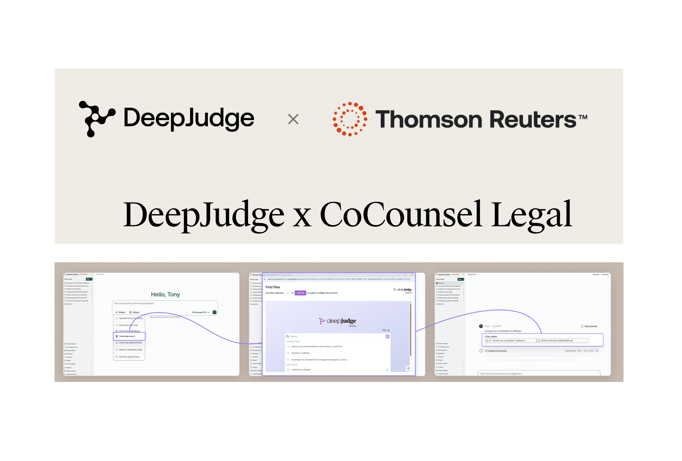 Thomson Reuters launches DeepJudge-CoCounsel integration
